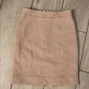 Jcrew tan wool skirt